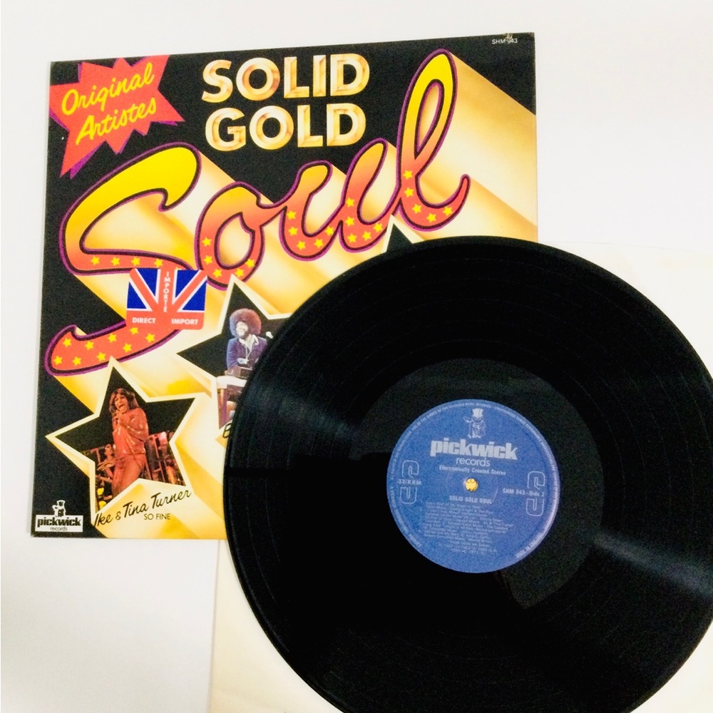 Vintage 1960s Solid Gold Soul LP Vinyl Record Tina Turner Gladys Knight Preston
